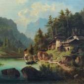  017   Albert Rieger d.Ä., Pragser Wildsee in Südtirol. 1869., 3.500 € Zuschlag		3000 €