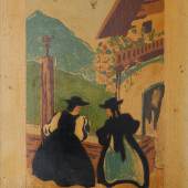 Lot-Nr: 85 Gurschner (zugeschrieben), Herbert (1901 - 1975) Titel: Zwei Ansichten eines Bergdorfes Schätzpreis: Ohne Limit Rufpreis: 50,- Euro