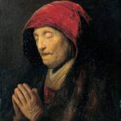Harmensz. van Rijn Rembrandt (1606 – 1669), Betende alte Frau, Öl/Kupfer, 15,5 x 12,2 cm, Inv. Nr. 549, ehem. Sammlung Czernin, Aufnahme: Ulrich Ghezzi, Oberalm