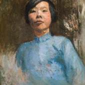 Wilhelm Thöny  Bildnis einer Dame , Ende 1910er/Anfang 1920er Jahre Öl auf Leinwand 61 x 50 cm Schätzpreis: 10 000 - 20 000 €