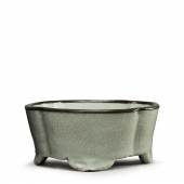 A Rare 'Guan' Planter Yuan - Ming Dynasty, Circa 12th - 14th Century Length 9 3/8  in., 23.7 cm Est. $60/80,000 Sold for $ 262,000