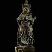 A Gilt-Bronze Figure Of Weituo Ming Dynasty Height 26 1/2  in., 67.3 cm Est. $15/25,000 Sold for $187,500