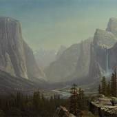 Lot 55 Albert Bierstadt Yosemite signed A. Bierstadt lower right oil on canvas 20 by 28 inches (50.8 by 71.1 cm) Painted circa 1875. Estimate $1.5/2.5 million