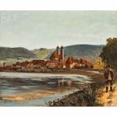 3321 Thoma, Hans  1839 Bernau - 1924 Karlsruhe. «Säckingen». Um 1870. Öl auf Leinwand. Limit: 10000,- EUR