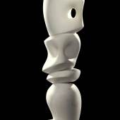 Lot 23 Agustín Cárdenas (1927-2001) Dogon inscribed with artist initials and dated 73 on the base  white Carrara marble Height: 55 in.; Diameter: 16 in. 140 cm; 41 cm Estimate $125/175,000