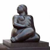 Lot 31 Fernando Botero (b. 1932) Donna Seduta bronze 96 3/8 by 85 by 88 1/2 in. 245 by 216 by 225 cm Edition 3/3.  Executed in 2001.  Estimate $700/900,000