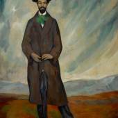 Lot 7 Diego Rivera Retrato De Un Español (Portrait Of A Spaniard) signed lower right oil on canvas 78 1/2 by 65 in. Painted in 1912. Estimate $3/5 million © 2017 Banco de México Diego Rivera Frida Kahlo Museums Trust, Mexico, D.F. / Artists Rights Society (ARS), New York