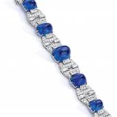 9694 lot 210 Elegant Ceylon Sapphire and Diamond Bracelet, Van Cleef & Arpels