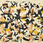 Jackson Pollock Untitled 1951 Black and colored inks on mulberry paper Estimate $3/4 million