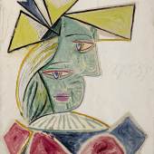 Pablo Picasso, Buste de femme au chapeau, painted on May 27, 1939, oil on canvas
