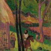 Paul Gauguin, Cavalier devant La Case, painted in the Marquesas in 1902, oil on canvas