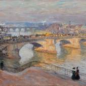 326   Fritz Beckert, Dresden - Blick von der Brühlschen Terrasse auf die Augustusbrücke. 1916. Schätzpreis: 8.500 - 10.000 €