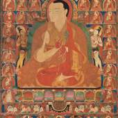 A Thangka Depicting An Early Buddhist Master  Tibet, Circa 1200 Or 13th Century Image: 36 3/5 by 28 1/3 in., 93 by 72 cm Estimate $800,000/1,200,000