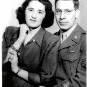 9828 Judith Peto and Gerson Leiber Engagement Photo by Veres - 1945 - Budapest, Hungary (Courtesy of The Leiber Collection)