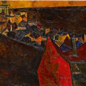 One of the Greatest Works by Indian Artist Sayed Haider Raza Ever to Appear on the Market Created During the 1950s