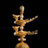 ot 552 Property Of The Portland Museum Of Art, Maine An Extremely Rare Gold Filigree 'Phoenix' Finial For An Imperial Concubine Court Hat Qing Dynasty, 18th Century Height 5 3/4  in., 14.6 cm  Estimate $60/80,000 Sold for $471,000