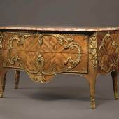 ormolu-mounted bois de bout marquetry commode with dragon handles (estimate $100/200,000) 