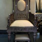 Indian Silver-Veneered Armchair and Footstool, 19th Century Estimate $6/9,000