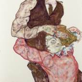 Egon Schiele Liebespaar, 1914/15  Bleistift, Aquarell und Deckfarbe auf Papier 47,4 x 30,5 cm Leopold Museum, Wien