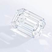 Lot 222 An Important Diamond Ring Set with an emerald-cut diamond weighing 25.03 carats Estimate $2.9/3.5 million