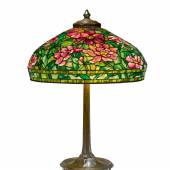 Tiffany Studios, "Peony" Table Lamp, circa 1915, leaded glass, patinated bronze $87,500 (£68,789)
