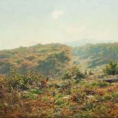  79 | Hermann Ottomar Herzog (1831-1932), „Rehe in weiter Landschaft” Startpreis 7.500,00 € Schätzpreis 15.000,00 € 