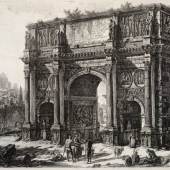 Giovanni Battista Piranesi, Der Konstantinsbogen, o. D., Radierung, Papier, 53,5 x 77, Ka III 1050