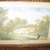 Gesticktes Seidenbild „Ordrups Krat“ dat. 1830