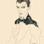 Egon Schiele Selbstporträt, 1912 Gouache und Bleistift auf Papier 46,5 x 31,5 cm Privatbesitz, Courtesy Neue Galerie New York © Privatbesitz, Courtesy Neue Galerie New York 