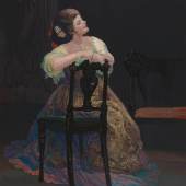 Nr. 5 Ernst Fuchs (Wien 1930-2015) "Die Kameliendame" (Edita Gruberová in "La Traviata"), 1989, signiert Ernst Fuchs 1989, Öl auf Leinwand, 150 x 150 cm, gerahmt, Startpreis € 7.000