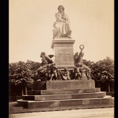 Kaspar Clemens von Zumbusch, 1., Beethovenplatz - Beethoven-Denkmal, um 1900, Foto: August Stauda, Wien Museum