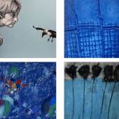 Hier nur vier Beispiele (Ausschnitte). Die Künstler von oben links nach unten rechts: Christa Murken, Gerd Kanz, Max Ackermann, Ulrike Michaelis.