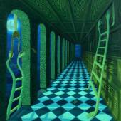 Katia Lifshin, Pathways, oil on canvas, 120x120 cm (photo credits to Elad Sarig)
