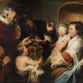  Lot 2027 Jacob Jordaens - Die heilige Familie mit Johannes dem Täufer und seinen Eltern