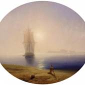 Lot 3210
AIVAZOVSKY, IVAN KONSTANTINOVICH
(1817 Feodosija 1900)
Grosses Segelschiff vor Capri. 1858.
Öl auf Leinwand. Unten rechts kyrillisch signiert und datiert.
33,2 x 38,5 cm.

Estimate: 
CHF 300 000.- /
500 000.-