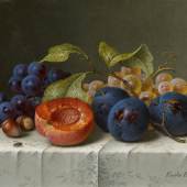 Emilie Preyer (1849 – 1930)  Früchtestillleben | Öl auf Leinwand | 17,5 x 23 cm Ergebnis: € 51.600