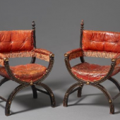 A pair of chairs from the collec^on of William Beckford, English 1827-1844, H. Blairman & Sons;