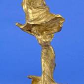 Bedeutende Jugendstilfigur von Raoul Francois Larche (1860-1912) "Lampe Loie Fuller", Paris, Bronze vergoldet, Höhe 46cm (Contemp Art Gallery, Port, CH)
