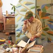 Abel Macias in his Los Angeles studio