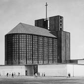 Otto Bartning Stahlkirche auf der Pressa in Köln, 1928, Außenansicht (c) Foto: Hugo Schmölz, Otto-Bartning-Archiv TU Darmstadt
