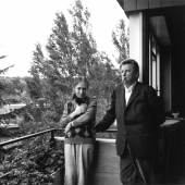  Danièle Huillet und Jean-Marie Straub, auf dem Balkon ihres Hauses in Rom, 1996 Foto © Antonia Weisse
