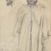 Adolph von Menzel Porträtstudie eines Marokkaners Bleistift auf Papier. 32,1 x 20,4 cm. Ergebnis € 200.000