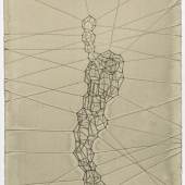 Antony Gormley GEODE, 2017 Carbon and casein on paper 38,4 x 27,2 cm (15,12 x 10,71 in) (AG 1601)