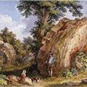 Jakob Philipp Hackert (1737-1807) Die Ruine des Olympeions in Agrigent, 1778 Gouache auf Papier, 31,0 x 42,5 cm © Leipzig, Museum der Bildenden Künste, Graphische Sammlung