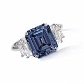 Ai Diamond -  A Rare and Important Fancy Vivid Blue Diamond and Diamond Ring