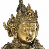Buddha Amithaba feuervergoldete Bronze Zuschlag: 240.000 €