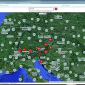 Screenshot AKON mit Europa-Karte