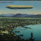 Bregenz mit Zeppelin (ca. 1923)
