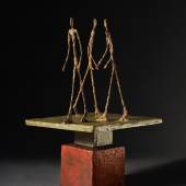 Alberto Giacometti, Trois hommes qui marchent (Grand plateau), conceived in 1949, cast by 1952, painted bronze, est. $15-20 million