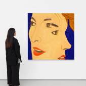 Alex Katz Purple Split 6, 2022 Oil on linen 153.2 x 153.2 cm (60.31 x 60.31 98 in)
